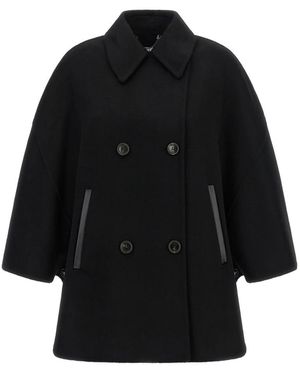 Max Mara Double-Breasted Coats - Negro