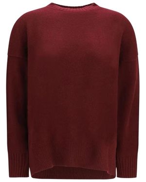 Allude Round-Neck Knitwear - Rojo