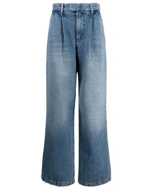 ARMARIUM Wide Leg Geplooide Denim Broek - Blauw