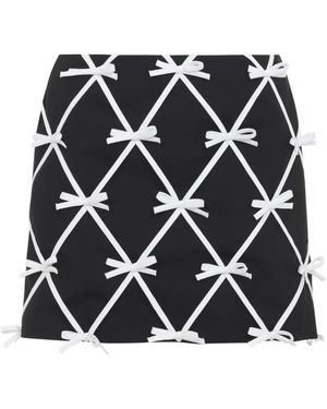 Moschino Rokken ,Zwart ,Wol Bow Mini Skirt