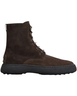 Tod's Lace-Up Boots - Brown