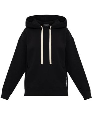 Jil Sander Hoodies & Sweatvesten ,Zwart ,Katoen Hooded Sweatshirt