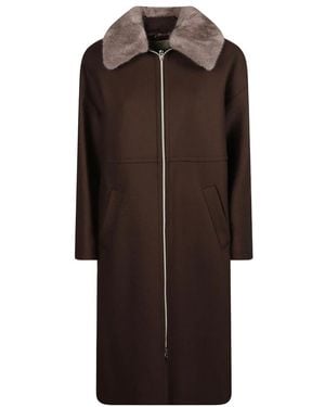 Herno Single-Breasted Coats - Marrone
