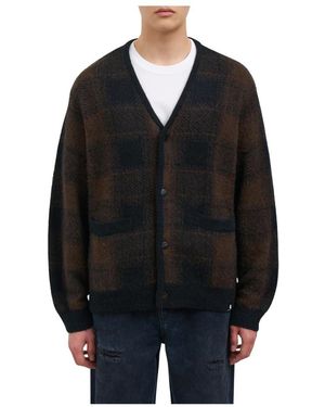 Carhartt Truien & Vesten ,Groen ,Nylon Cardigan Everson Misto Alpaca - Zwart