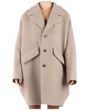 MM6 by Maison Martin Margiela Cappotto in lana beige - Neutro