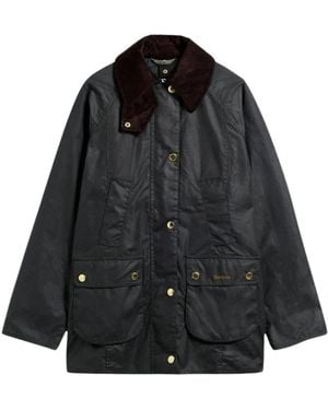 Barbour Jassen ,Groen ,Katoen Modern Beadnell Waxed Jacket - Zwart