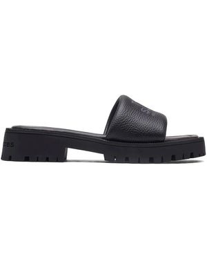 Marc Jacobs Schwarze Slip-On Debossed Logo Schuhe - Blau