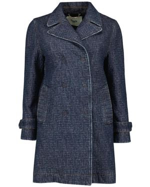 Fendi Ff Padded Denim Jacket - Blauw
