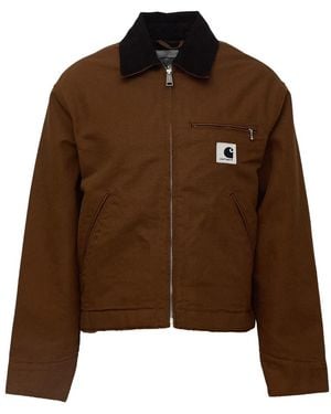 Carhartt Jassen ,Bruin ,Katoen Og Detroit Jacket
