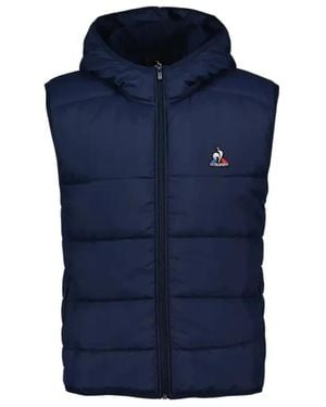 Le Coq Sportif Ärmellose Tricolore Steppweste - Blau