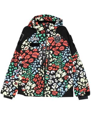 Kappa Fitness ,Veelkleurig ,Leer 602Cg Premium Mid Jacket - Blauw