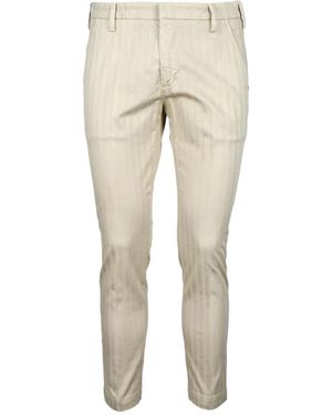 Entre Amis Slim-Fit Trousers - Natural