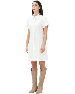 hinnominate Weiße Kurzes Kleid Minimalistisches Design