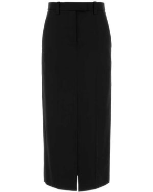 Brunello Cucinelli Rokken ,Zwart ,Wol Sartorial Column Rok