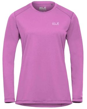 Jack Wolfskin Long Sleeve Training Tops - Morado