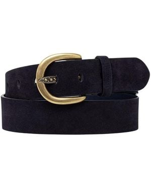 Twinset Wildleder-Gürtel Mit Logo - Blau
