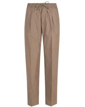 BRIGLIA Straight Trousers - Brown