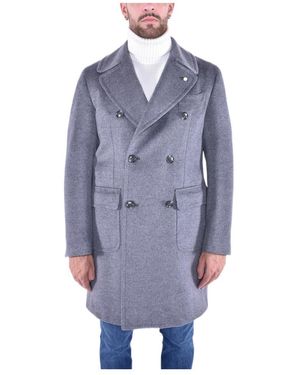 Luigi Bianchi Double-Breasted Coats - Blu