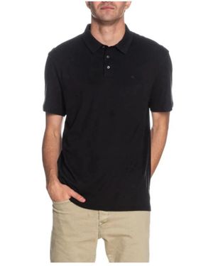 Calvin Klein Supima Brust Besticktes Polohemd - Schwarz