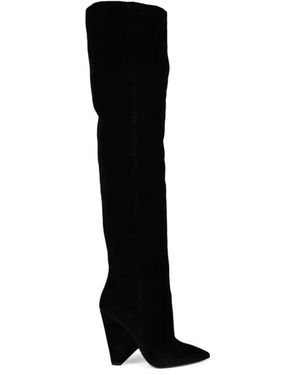 Saint Laurent Over-Knee Boots - Negro
