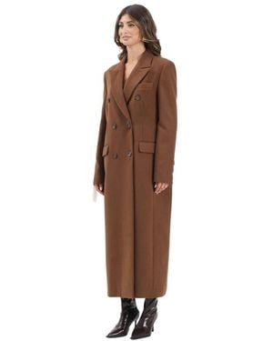 Mar De Margaritas Double-Breasted Coats - Brown