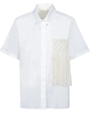 Incotex Overhemden ,Wit ,Witte T-Shirt & Polo Dameskleding
