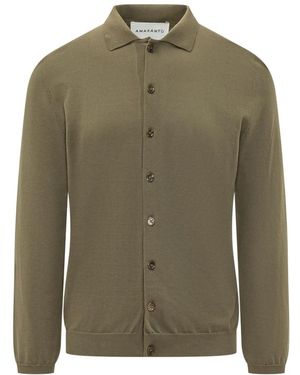 Amaranto Strickjacke Mit Knopfleiste - Grün
