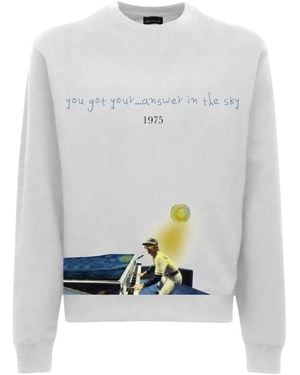 Throwback. Hoodies & Sweatvesten ,Wit ,Elton Sweatshirt - Grijs