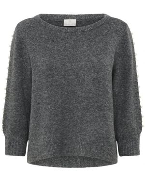 Kaffe Round-Neck Knitwear - Gris