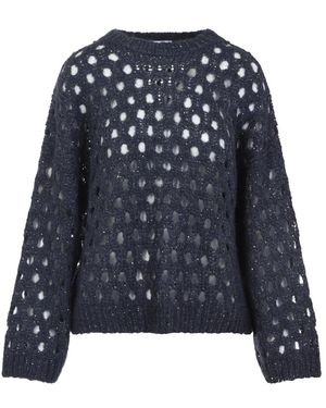 Brunello Cucinelli Round-Neck Knitwear - Bleu