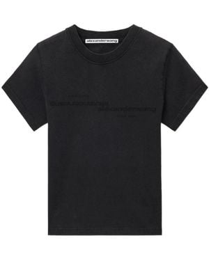 Alexander Wang Tops ,Zwart ,Katoen Shrunken Tee