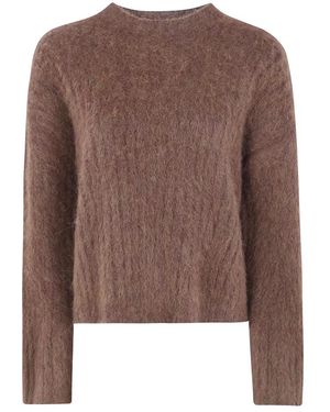 Uma Wang Truien & Vesten ,Bruin ,Round-Neck Truien