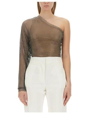 Genny Long Sleeve Tops - Natural