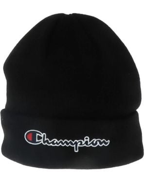 Champion Bedruckte acryl beanie für frauen - Schwarz