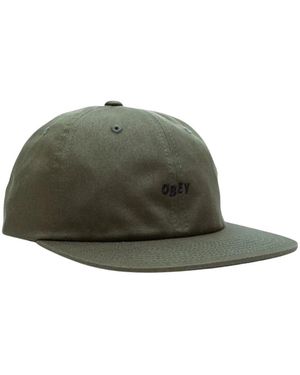 Obey Jumbled 6 Panel Snapback - Groen