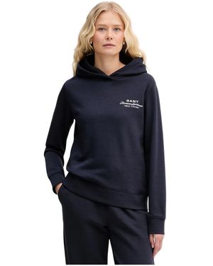 GANT Hoodies & Sweatvesten ,Blauw ,Katoen Reg Graphic Print Hoodie