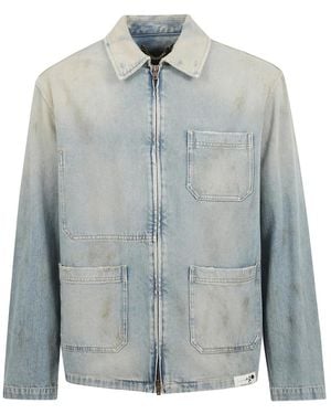 Golden Goose Oversized Sand Denim Jacket - Blue