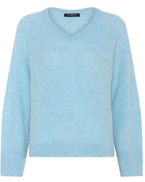 Bruuns Bazaar V-Neck Knitwear - Bleu