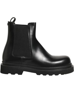 Dolce & Gabbana Schoenen ,Zwart ,Leer Chelsea Boots