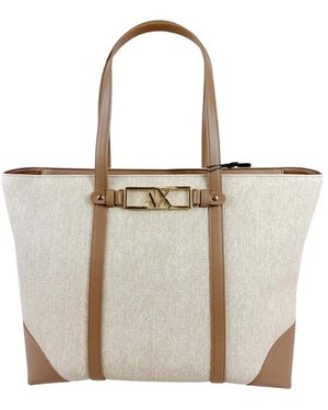 ARMANI EXCHANGE Tote Bags - White
