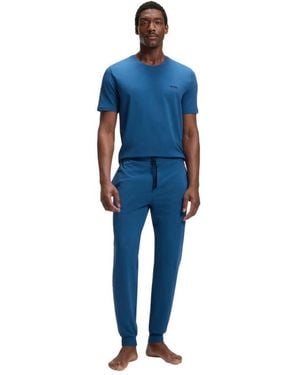 HUGO Nachtkleding ,Blauw ,Katoen Pyjama