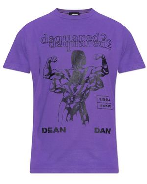 DSquared² T-Shirt Mit Druck - Lila