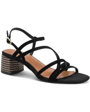 Tamaris Schoenen ,Zwart ,Leer Leren Sandalen Met Hak