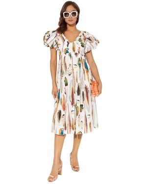 Agua Bendita Midi Dresses - Metallic