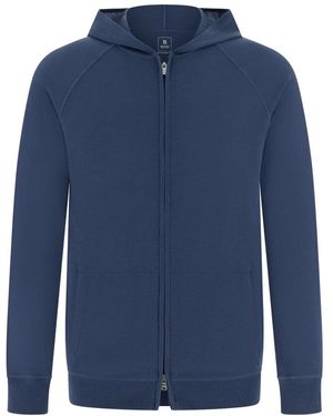 BOGGI Gebreide Hoodie Met Volledige Ritssluiting - Blauw