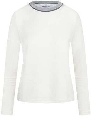 Gran Sasso Tops ,Wit ,Trui Met Ronde Hals