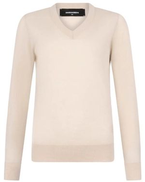 DSquared² V-Neck Knitwear - Neutre