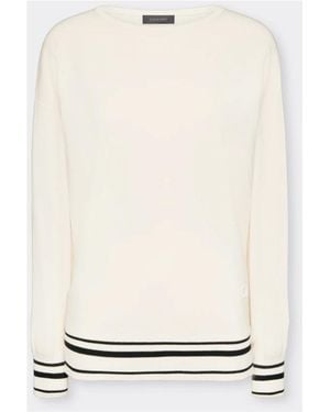 Elena Miro Round-Neck Knitwear - White