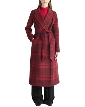 DKNY Belted Coats - Rosso