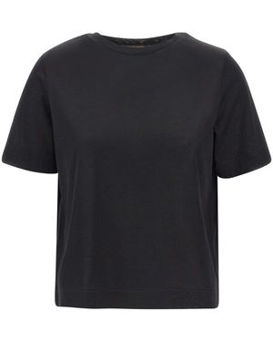 Gran Sasso Tops ,Zwart ,Katoen T-Shirt